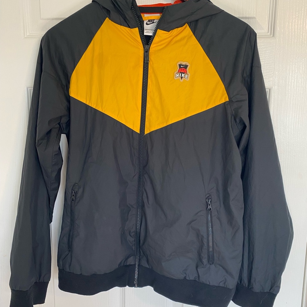 Nike Men's Yellow and Gray/Black Windrunner Jacket
